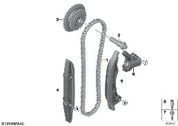TIMING - TIMING CHAIN LOWER P diagram for BMW 7 Series G11 730i