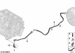 VACUUM LINE FOR BRAKE BOOSTER diagram for BMW 2 Series F46 Gran Tourer 218i