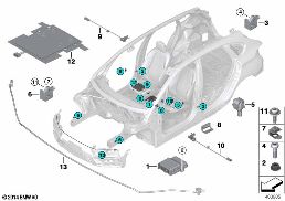 ELECTRIC PARTS AIRBAG diagram for BMW 2 Series F45 Active Tourer LCI 220d