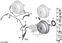 POWER BRAKE UNIT DEPRESSION diagram for BMW X6 E71 M