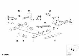 FRONT SEAT RAIL diagram for BMW 3 Series E36 323i