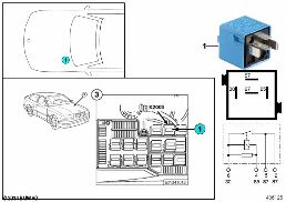 RELAY DDE K2003 diagram for BMW 3 Series E36 325tds