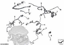 ENGINE WIRING HARNESS diagram for BMW 4 Series F33 420i