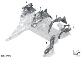 Izolacja dźwiękowa tylna diagram for BMW MINI F56 One