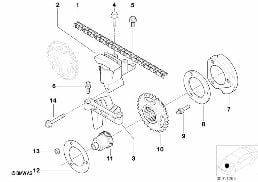 VALVE TRAIN,TIMING CHAIN,UPPER/INTAKE diagram for BMW 3 Series E46 325i