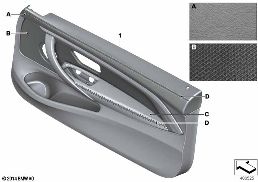 Individualdeur bekleding voor leer diagram for BMW 4 Series F33 430i