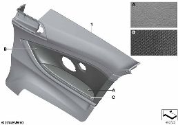 INDIV.LATERAL TRIM PANEL, LEATHER