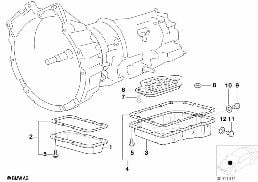 A4S 270R/310R OIL PAN/OIL STRAINER diagram for BMW 3 Series E46 318i
