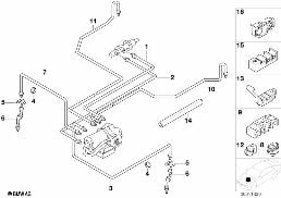 BRAKE PIPE FRONT ABS/ASC+T diagram for BMW 3 Series E36 316i 1.9