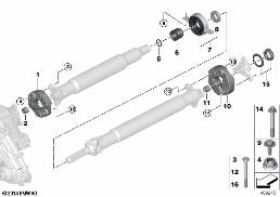 Disque artic./palier central/écrou noyé diagram for BMW X5 M F85 X5 M