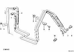 TRANSMISSION OIL COOLING diagram for BMW 7 Series E23 728i
