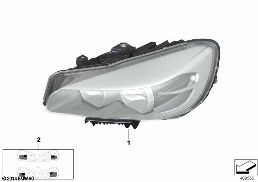 HEADLIGHT diagram for BMW 2 Series F46 Gran Tourer 220i