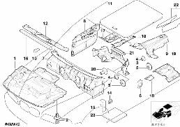 Insonorisation avant diagram for BMW 5 Series E39 525td
