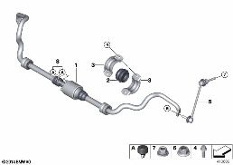 Stabilizátor přední / Dynamic Drive diagram for BMW X5 M F85 X5 M
