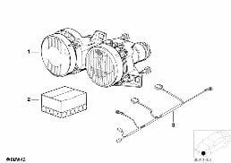 Scheinwerfer diagram for BMW 7 Series E32 750iL