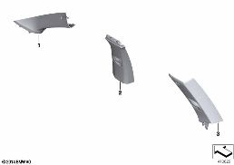 INDI. A, B, C-PILLAR TRIM COVERS diagram for BMW X5 F15 25dX