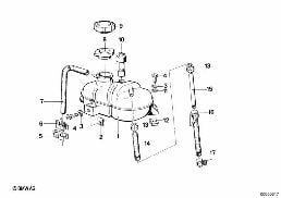 EXPANSION TANK diagram for BMW 7 Series E23 728i