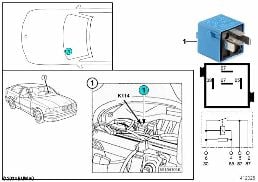 RELAY, COMFORT, K114 diagram for BMW 3 Series E36 325i