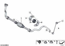 FRONT STABILIZER BAR/DYNAMIC DRIVE diagram for BMW X5 F15 30dX