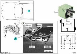 RELAY FOR FUEL PUMP K6301Z diagram for BMW Z3 E36 M