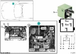 RELAY FOR INJECTORS K6327 diagram for BMW Z3 E36 M