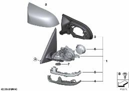 M OUTSIDE MIRROR diagram for BMW X5 M F85 X5 M