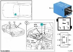 RELAY, COMFORT K78 diagram for BMW 3 Series E36 325i