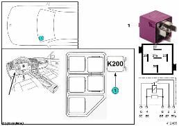 RELAY, LIGHTING, SCANDANAVIA K200 diagram for BMW 3 Series E36 325i