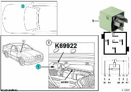 Relé CNG K69922 diagram for BMW 3 Series E36 323ti
