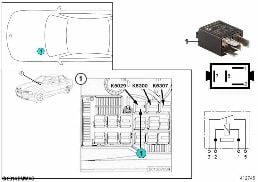 RELAY FOR OXYGEN SENSOR K5029 diagram for BMW 3 Series E36 325i
