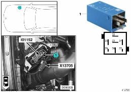 relais ventilateur électrique I01152 diagram for BMW 5 Series E39 525td