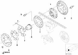VALVE TRAIN,TIMING CHAIN,UPPER/OUTLET diagram for BMW 3 Series E46 325i