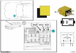 RELAY FOR AIR PUMP K6309 diagram for BMW 3 Series E36 325i