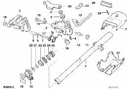 VERTICALLY ADJUSTABLE STEERING COLUMN diagram for BMW 3 Series E36 M3