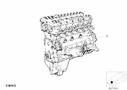 SHORT ENGINE diagram for BMW 5 Series E34 M5 3.8