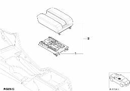 Accoudoir central téléphone Individual diagram for BMW 5 Series E39 525td