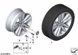BMW LA WHEEL STAR SPOKE 655- -17'' diagram for BMW 2 Series F22 M235i