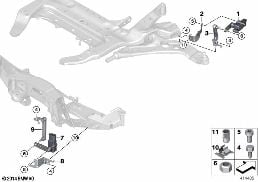 HEADLIGHT VERTICAL AIM CONTROL SENSOR diagram for BMW MINI Cabrio F57 LCI Cooper