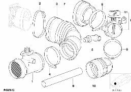 空气质量计/ASC diagram for BMW 3 Series E36 318i
