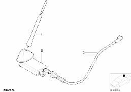 SINGLE PARTS ANTENNA diagram for BMW Z3 E36 2.8