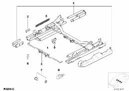 Siege av glissiere mec./pieces separees diagram for BMW 5 Series E39 525td