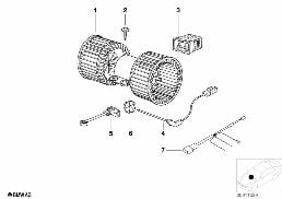 Pièces électriques de climatiseur auto diagram for BMW 7 Series E38 735iL