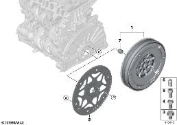 フライ ホィール diagram for BMW X3 F25 20dX