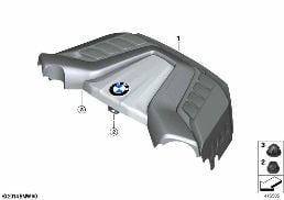 Schallschutzhaube diagram for BMW X5 M F85 X5 M