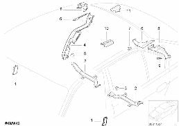 Recouvrement de cable diagram for BMW 7 Series E38 750iLS