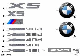 แผ่นป้าย / ตัวอักษร diagram for BMW X5 E70 3.0si
