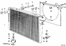 RADIATOR/FRAME diagram for BMW 7 Series E23 728i
