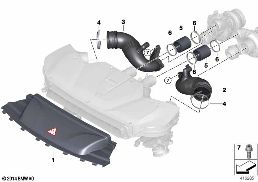 Luftführung diagram for BMW X5 M F85 X5 M
