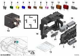 Rozdzielacz prądu diagram for BMW MINI F56 LCI JCW