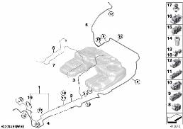 Kraftstoffleitung/Befestigungsteile diagram for BMW X5 M F85 X5 M